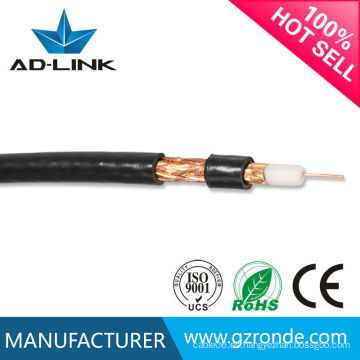 Cable coaxial exterior blindado doble negro rg58